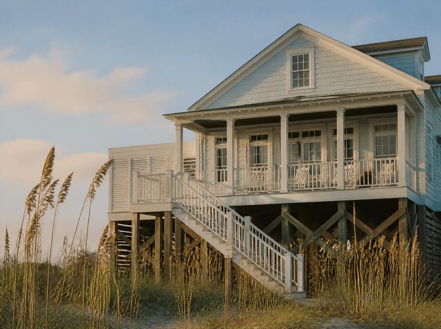 Elevated beach house vacation rental
