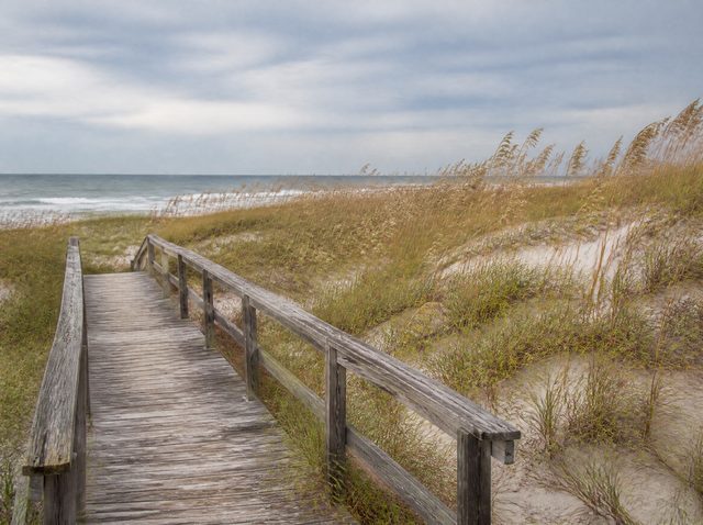 Holden Beach, NC dunes and boardwalk